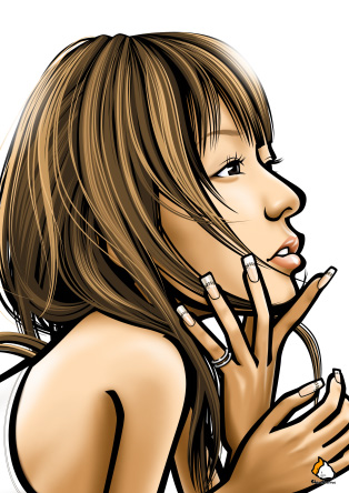倖田來未 イラスト似顔絵