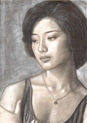 山口百恵 イラスト似顔絵