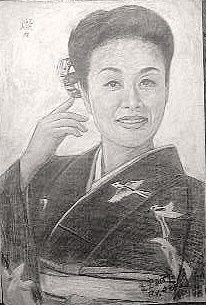 美空ひばり イラスト似顔絵