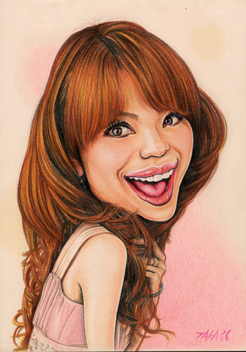 蛯原友里 イラスト似顔絵