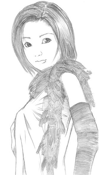 上戸彩 イラスト似顔絵