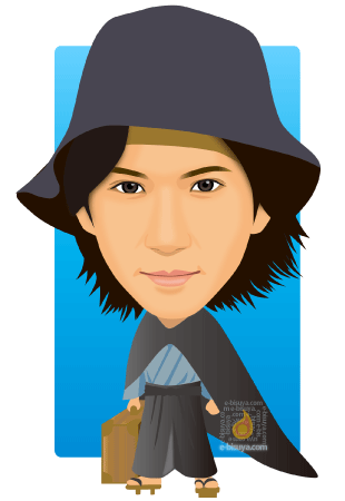 稲垣吾郎 画像 似顔絵名刺・イラストの似顔絵工房えびすや