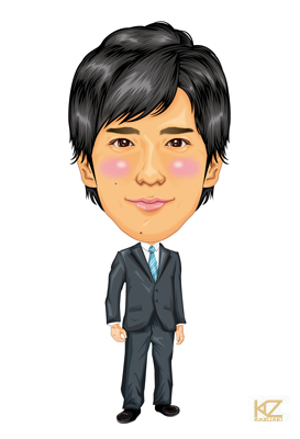 二宮和也 イラスト似顔絵