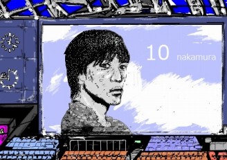 中村俊輔 イラスト似顔絵