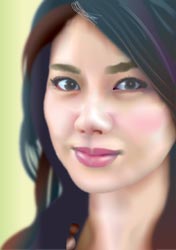松下奈緒 イラスト似顔絵