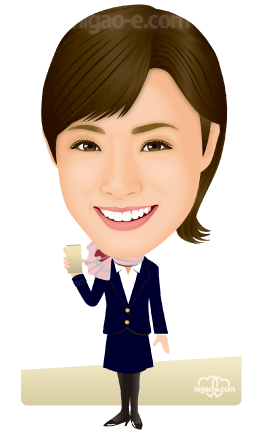 上戸彩 イラスト似顔絵
