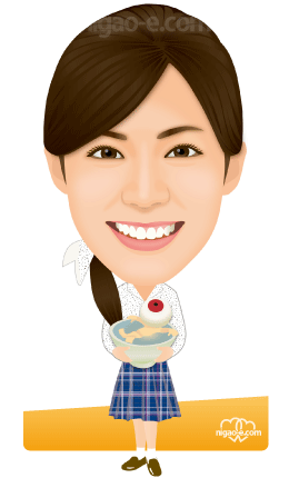 松下奈緒 イラスト似顔絵