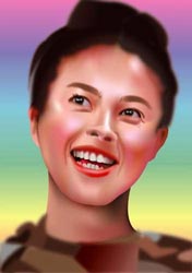 江角マキコ イラスト似顔絵