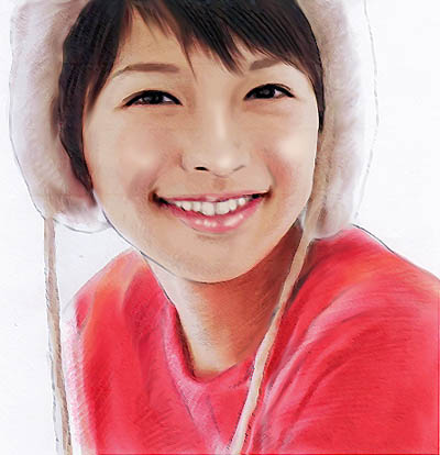 榮倉奈々 イラスト似顔絵