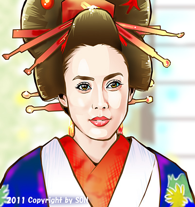 中谷美紀 イラスト
