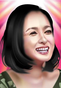 国生さゆり イラスト似顔絵