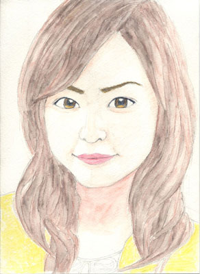 井上真央 イラスト似顔絵