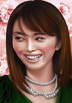 蛯原友里 イラスト似顔絵