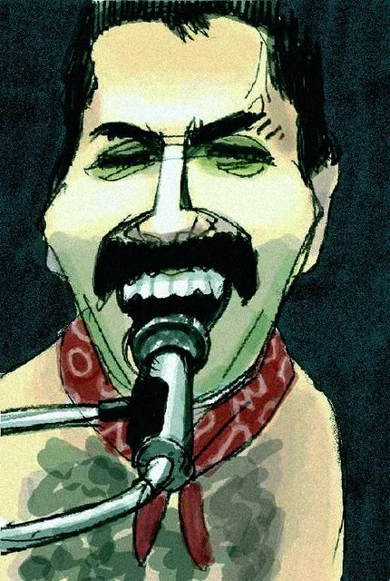 フレディ・マーキュリー イラスト似顔絵
