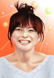 上野樹里 イラスト似顔絵