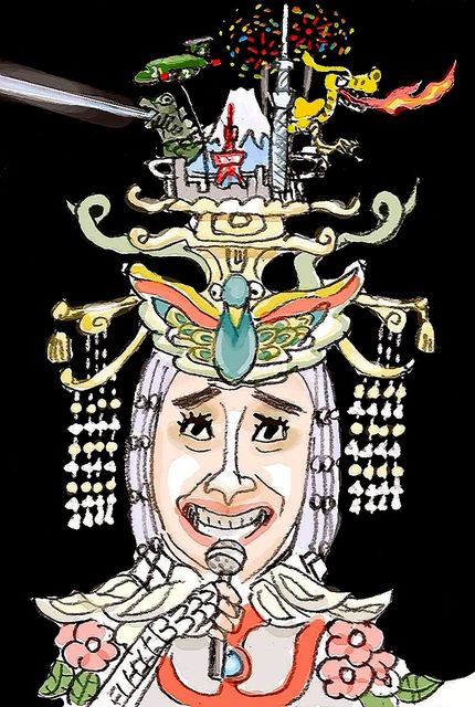 小林幸子 イラスト似顔絵