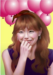 木下優樹菜 イラスト似顔絵