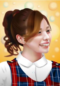 仲里依紗 イラスト似顔絵