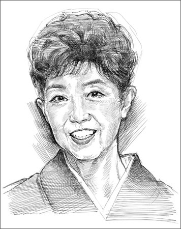 森光子 イラスト似顔絵